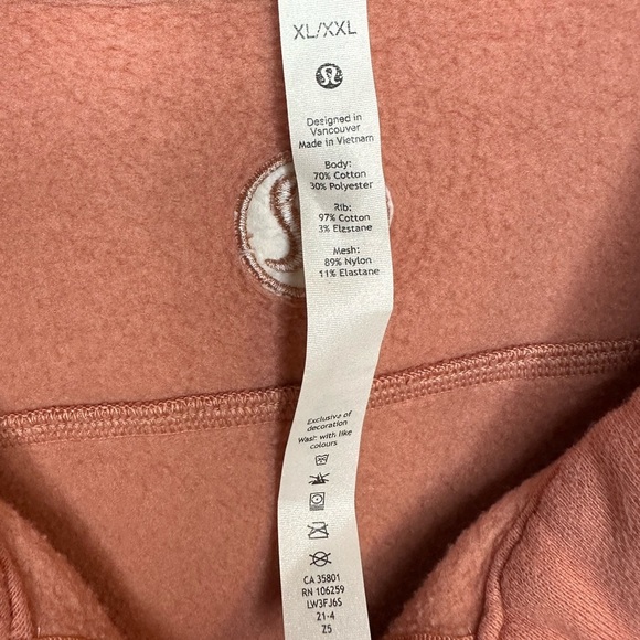 Lululemon Scuba Oversized Funnel Neck Size XL/XXL in Pink Savannah - Picture 7 of 7
